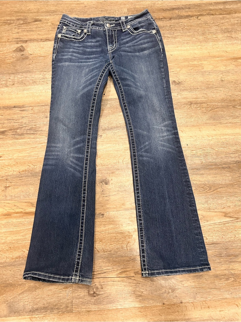 Miss Me Size 29 (8) Embellished Fleur De Lis Bootcut Jeans